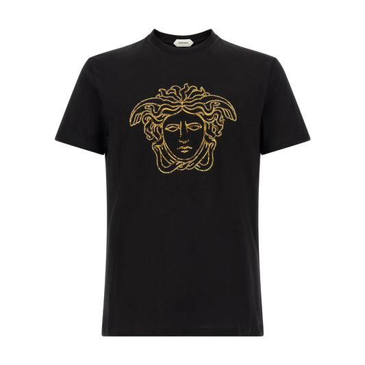 Versace Black Cotton T-Shirt