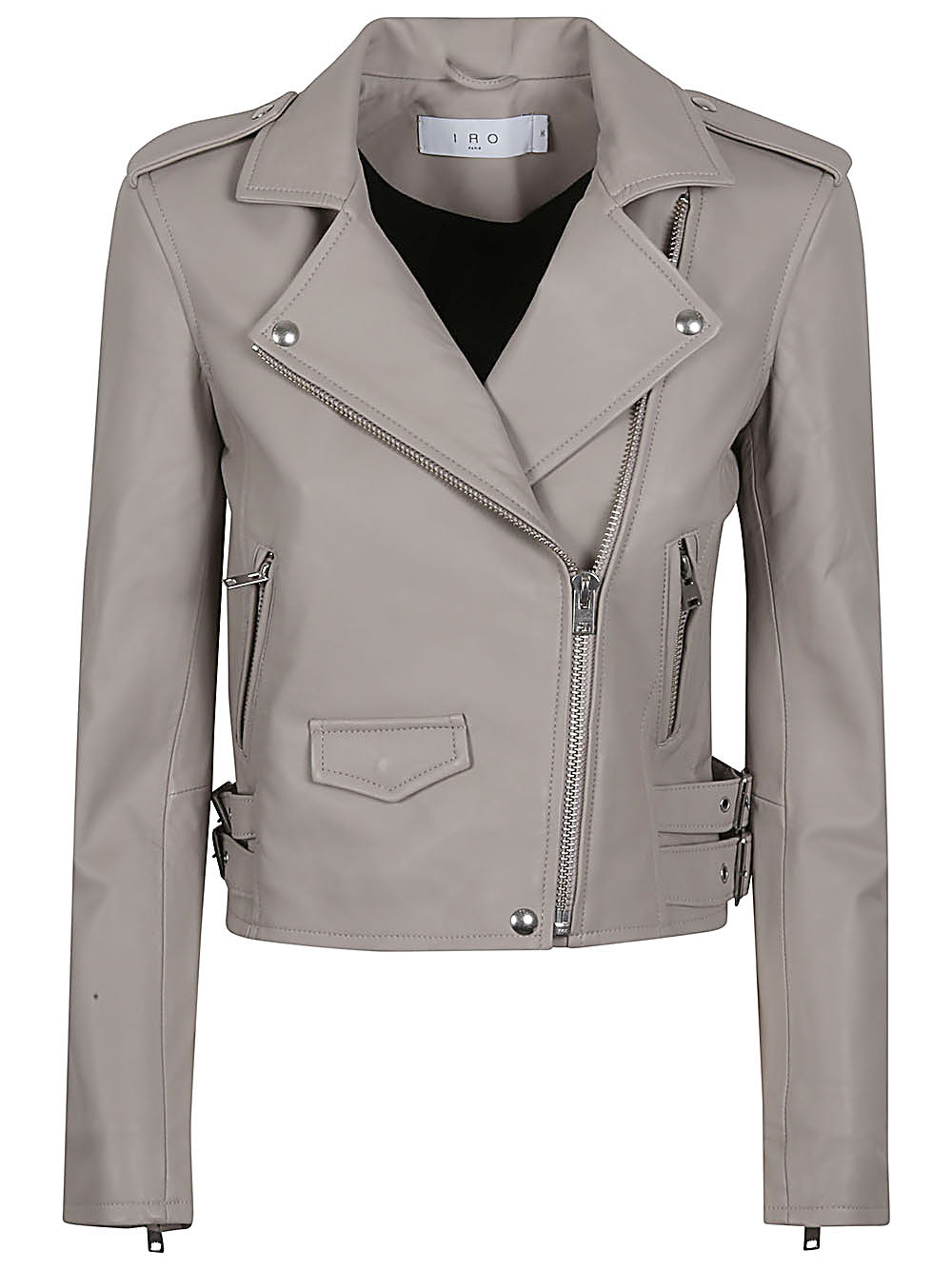 Iro Ashville leather biker jacket Grey Jackets Iro