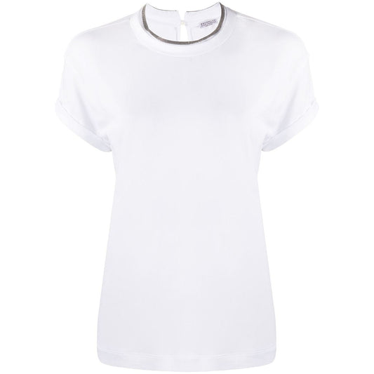 Brunello Cucinelli T-shirts and Polos White Topwear Brunello Cucinelli