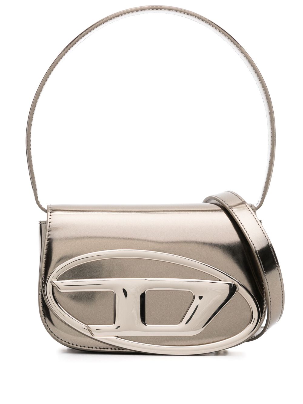 Diesel 1DR mirrored-leather shoulder Bag Golden Shoulder Diesel