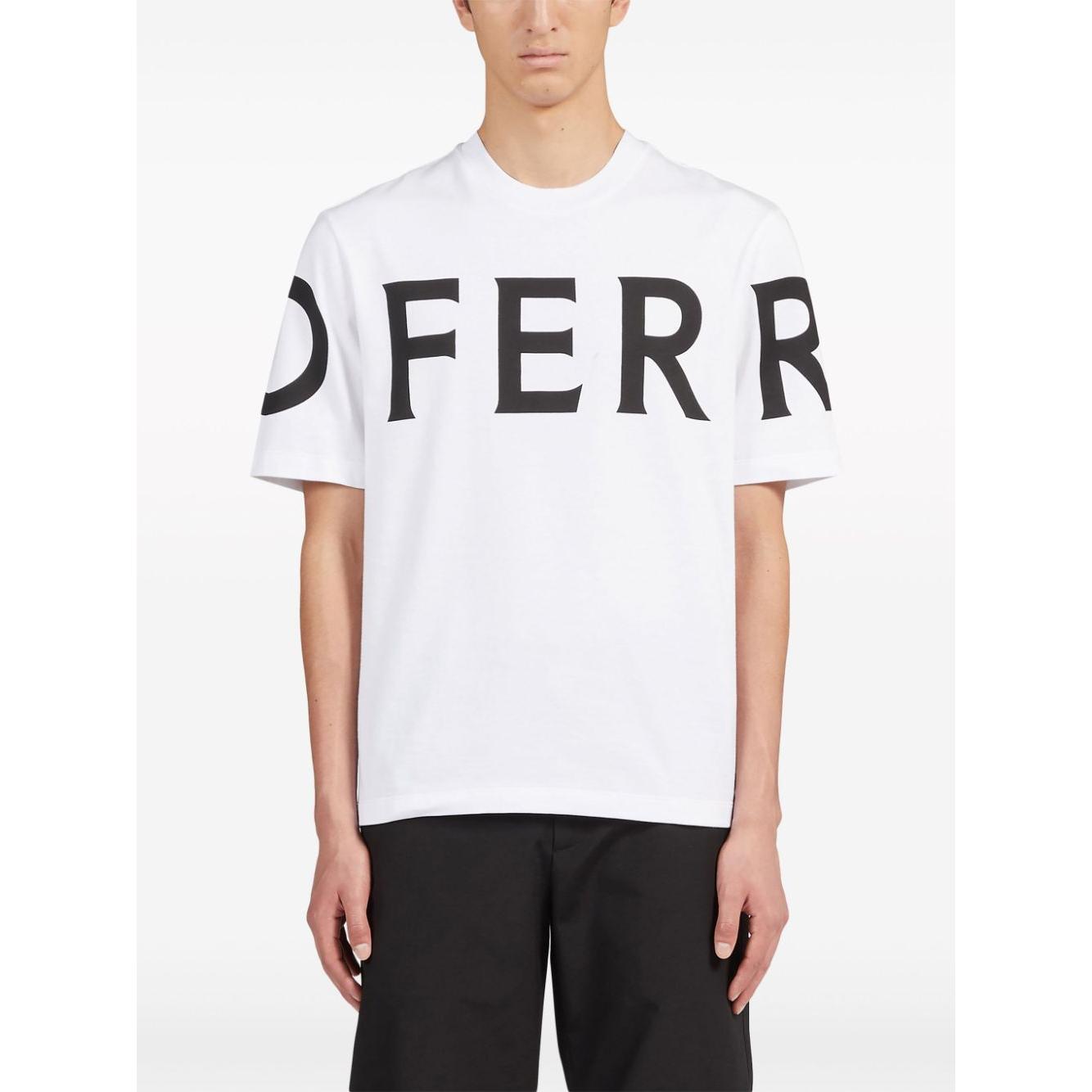 Ferragamo T-shirts and Polos White Topwear Ferragamo