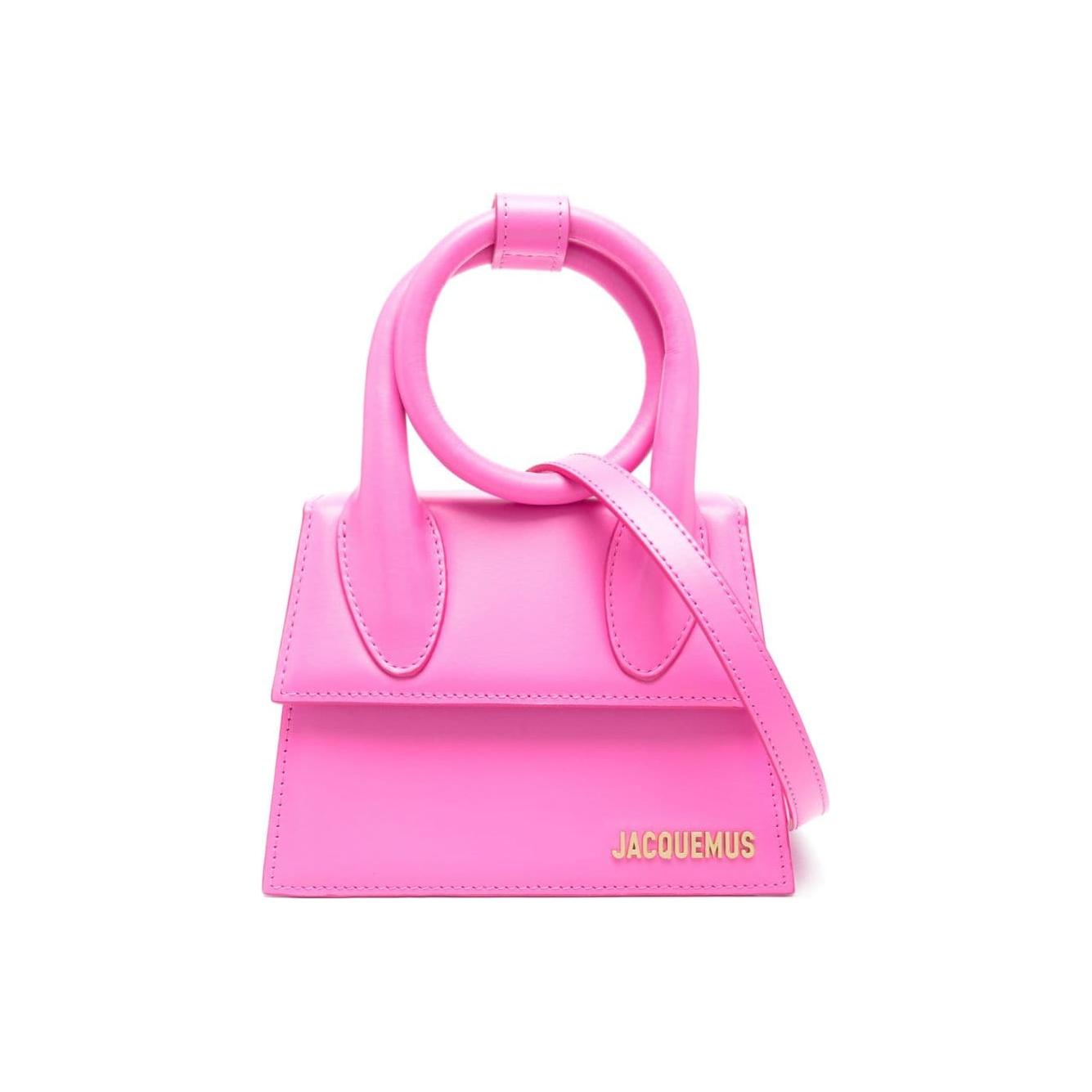 JACQUEMUS Le Chiquito Noeud Leather Tote Bag Fuchsia Handbag JACQUEMUS