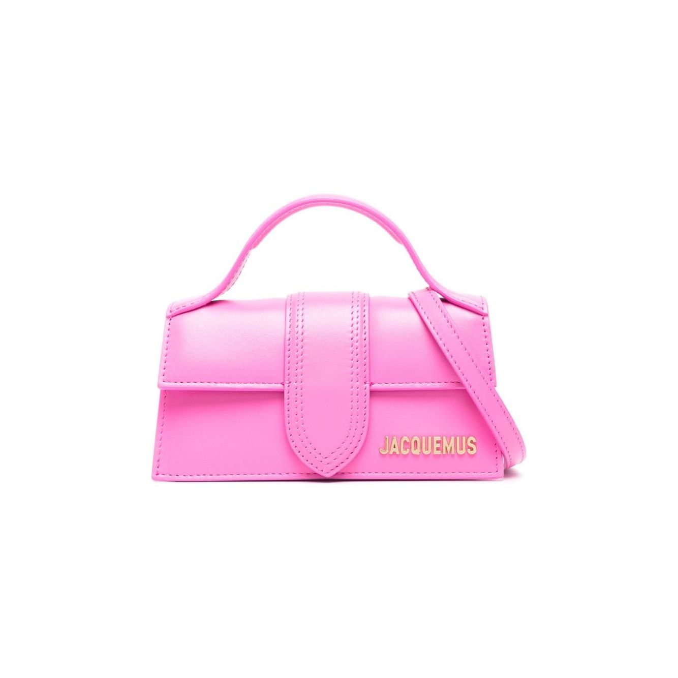 JACQUEMUS Le Bambino Leather Tote Bag Fuchsia Handbag JACQUEMUS