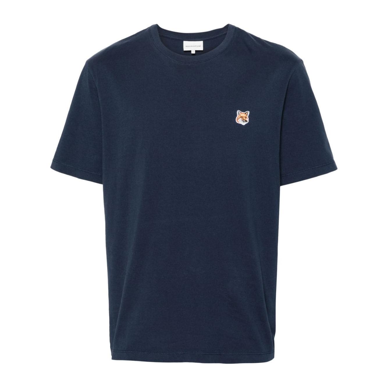 MAISON KITSUNE' T-shirts and Polos Blue Topwear Maison Kitsune'