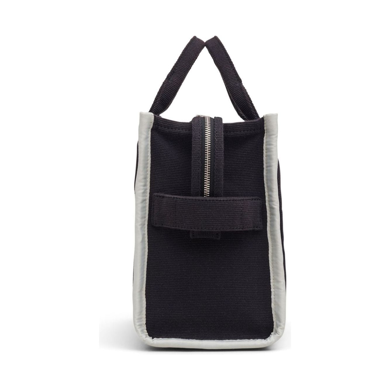 Front view with bag zipped and handles upright.