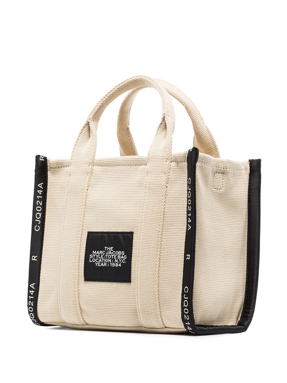 Marc Jacobs canvas small The Jacquard Tote Bag Beige Shopper Marc Jacobs