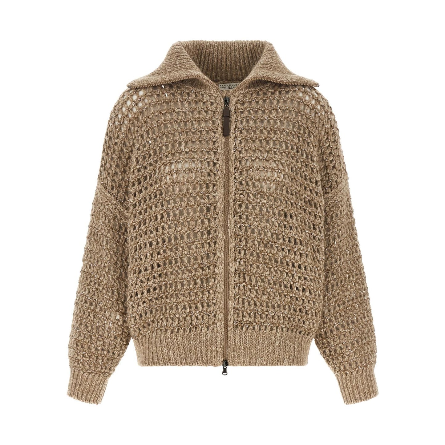 Brunello Cucinelli Beige Elastane Cardigan