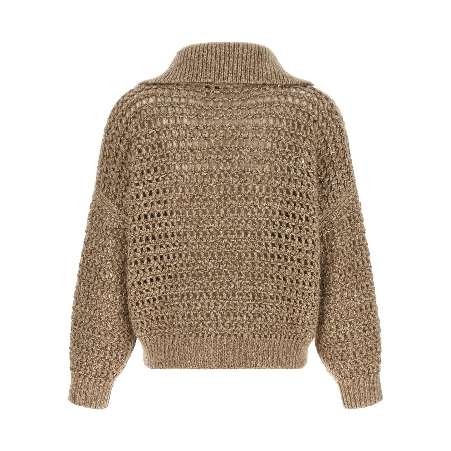 Brunello Cucinelli Beige Elastane Cardigan