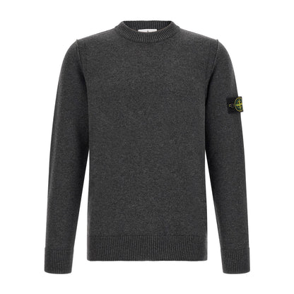 Stone Island Gray Virgin Wool Cardigan