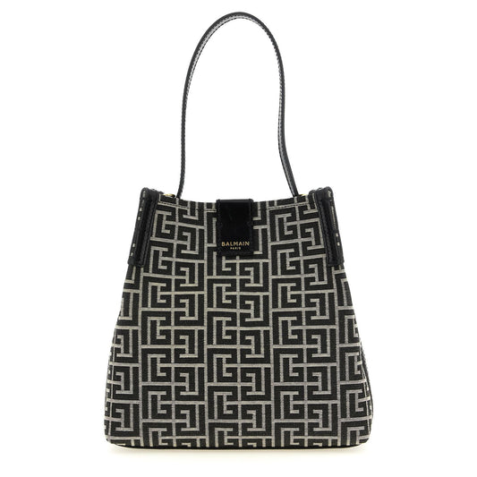 Balmain Bicolor Cotton Shoulder Bag