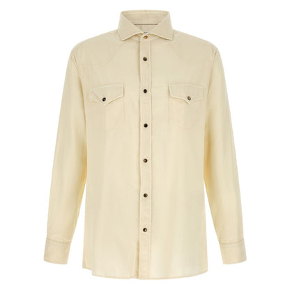Brunello Cucinelli White Cotton Blouse