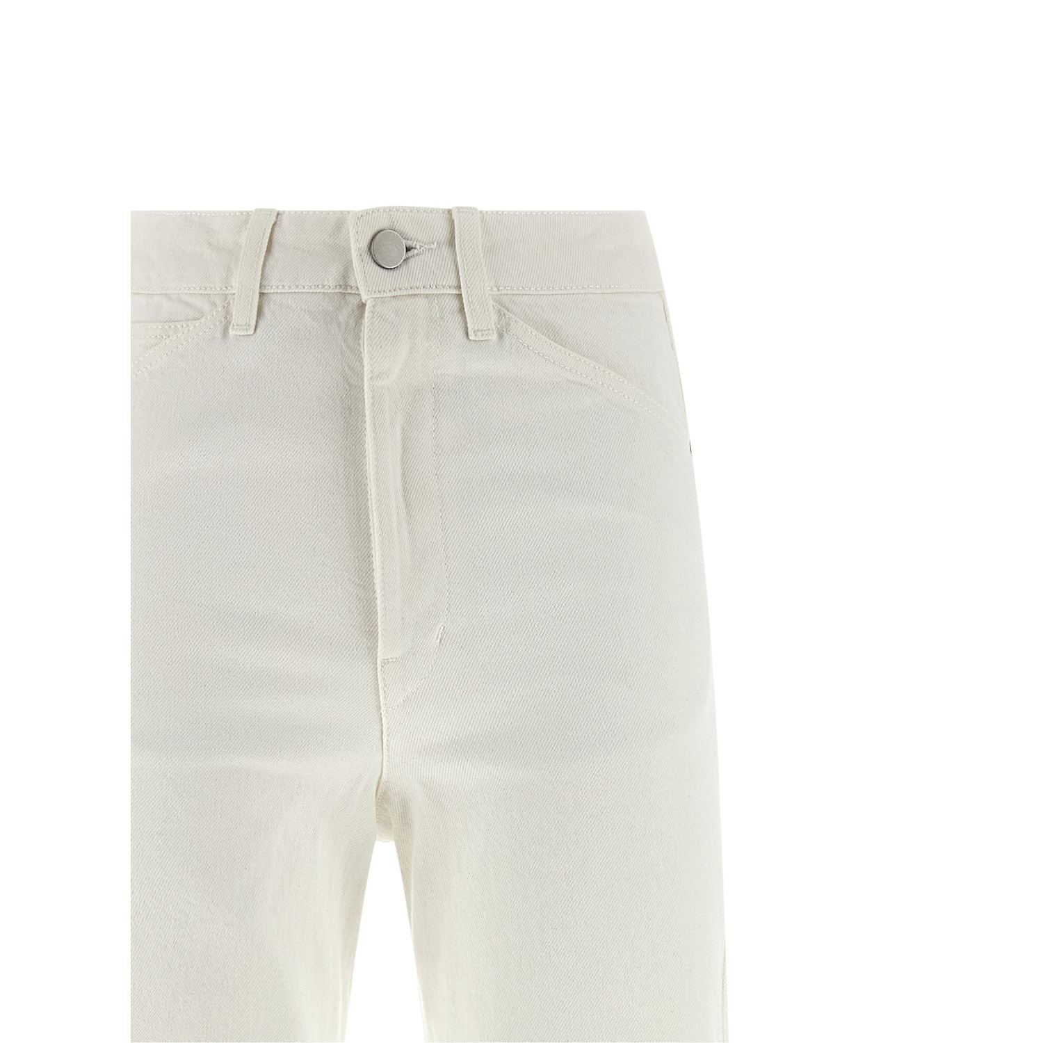 Lemaire White Cotton High-Waisted Jean