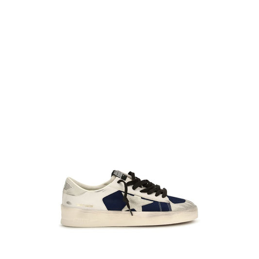 Golden Goose Gray Calf Leather Bos Taurus Low Top Sneakers