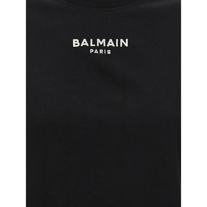 Balmain Black Cotton T-Shirt