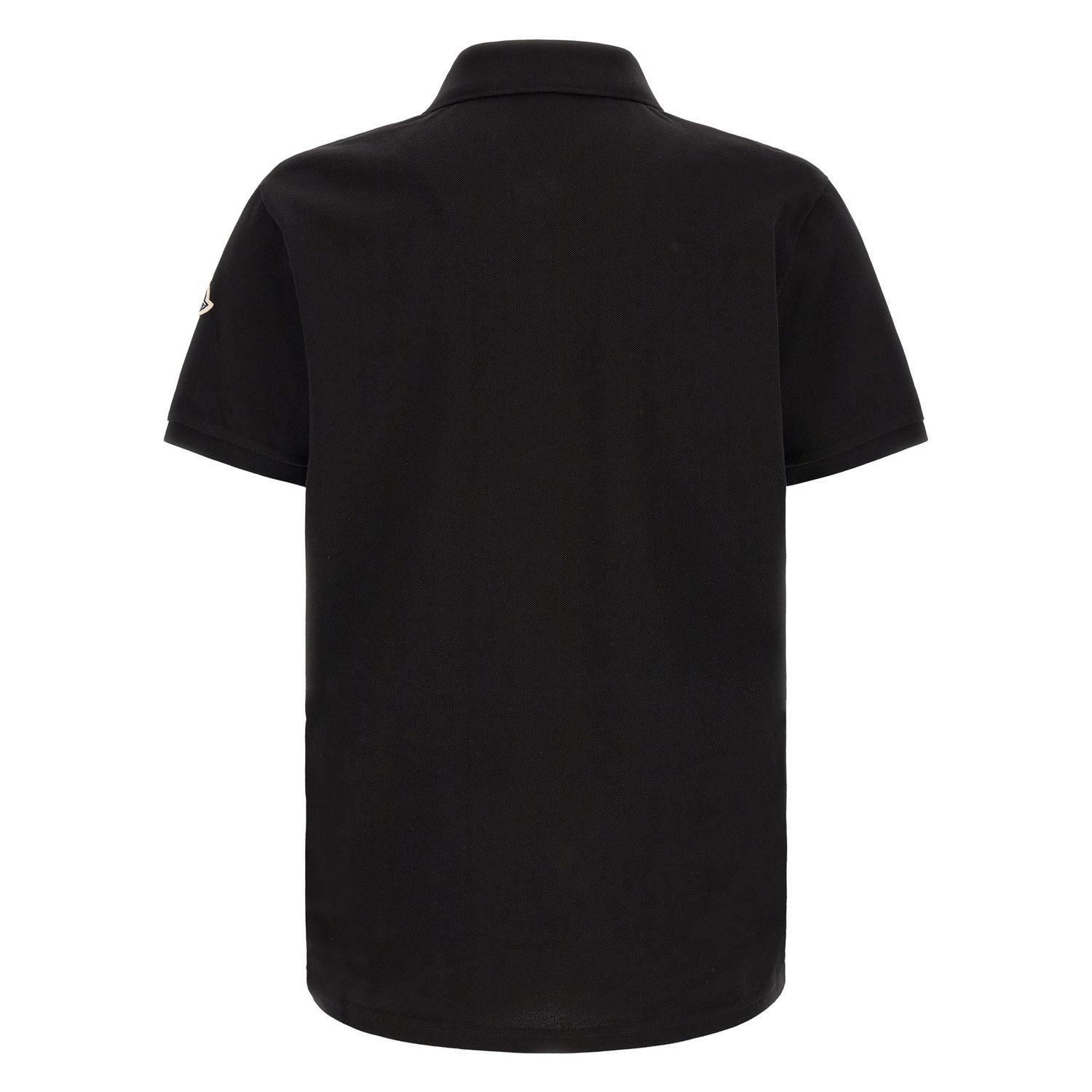 Moncler Black Cotton Polo Shirt
