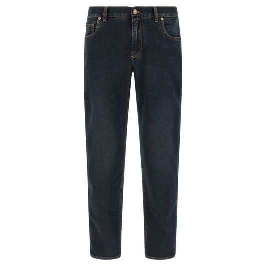Dolce & Gabbana Blue Cotton Skinny Jeans
