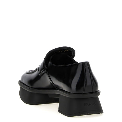Prada Black Calfskin Slip-On Loafers