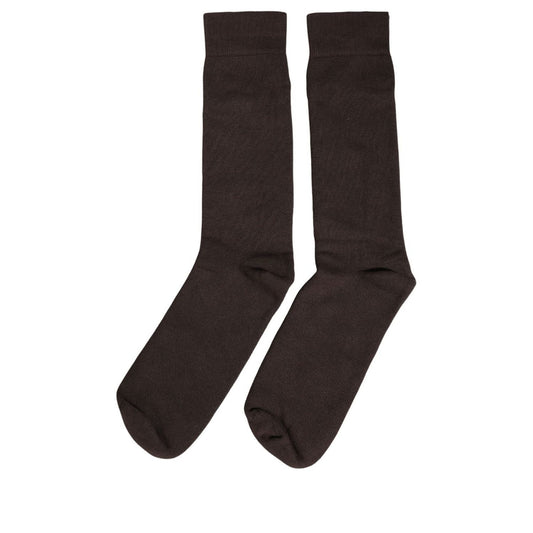 Dolce & Gabbana Dark Brown Cotton Over The Calf Accessory Socks