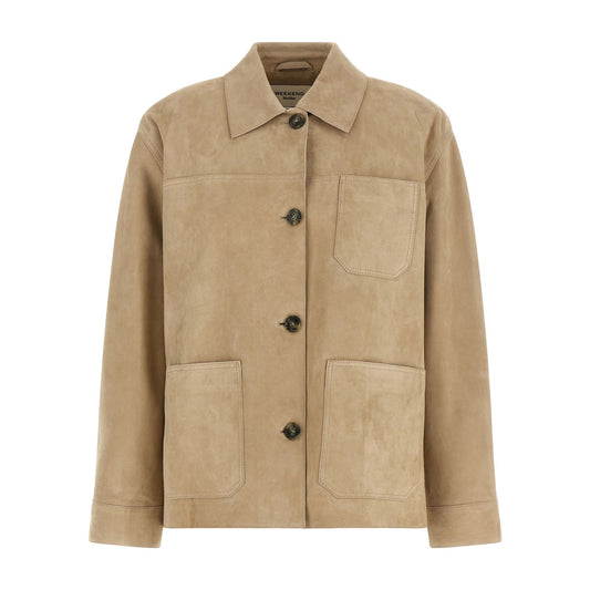 Max Mara Beige Lamb Leather Leather Jacket