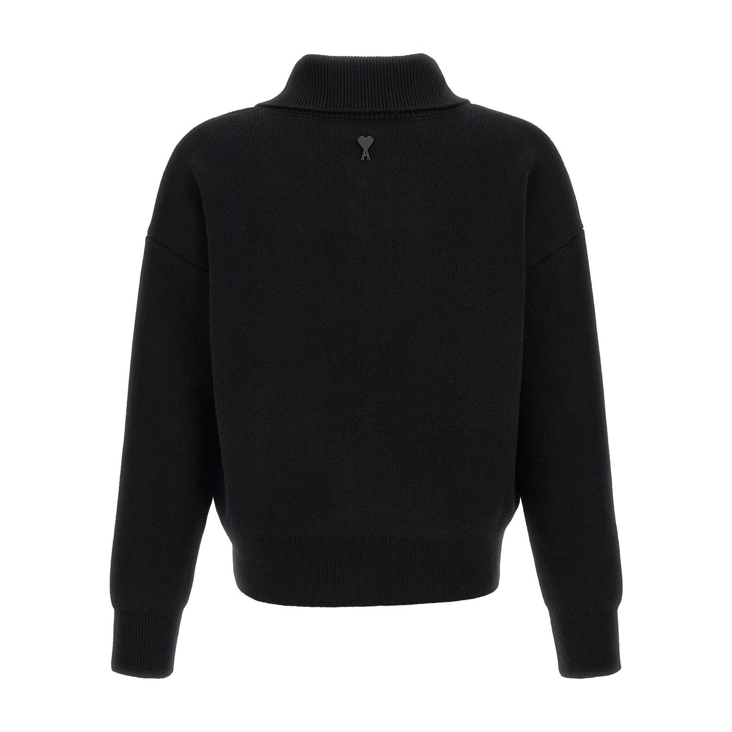 Ami Paris Black Wool Cardigan
