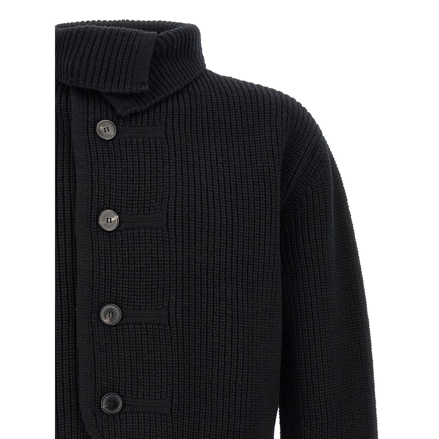 Dries Van Noten Blue Wool Cardigan