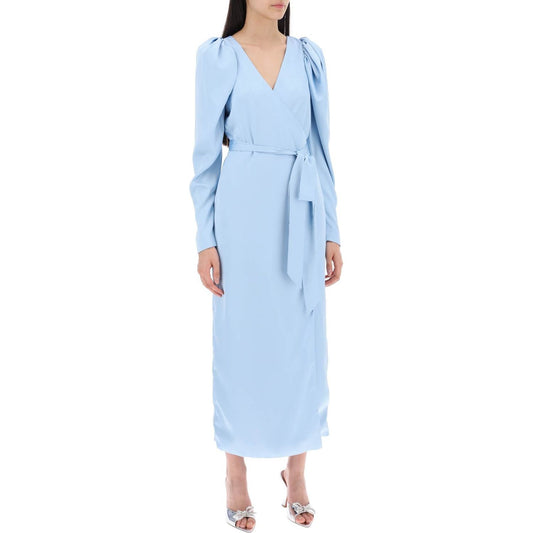 Rotate satin wrap midi dress with a crossover Dresses Rotate