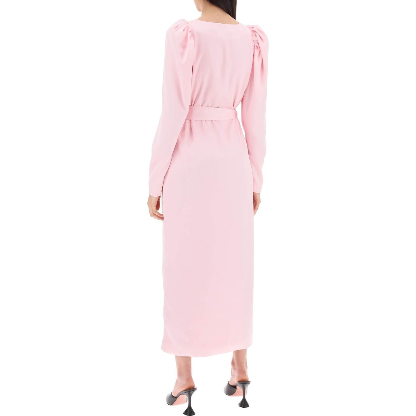 Rotate satin wrap midi dress with a crossover Dresses Rotate