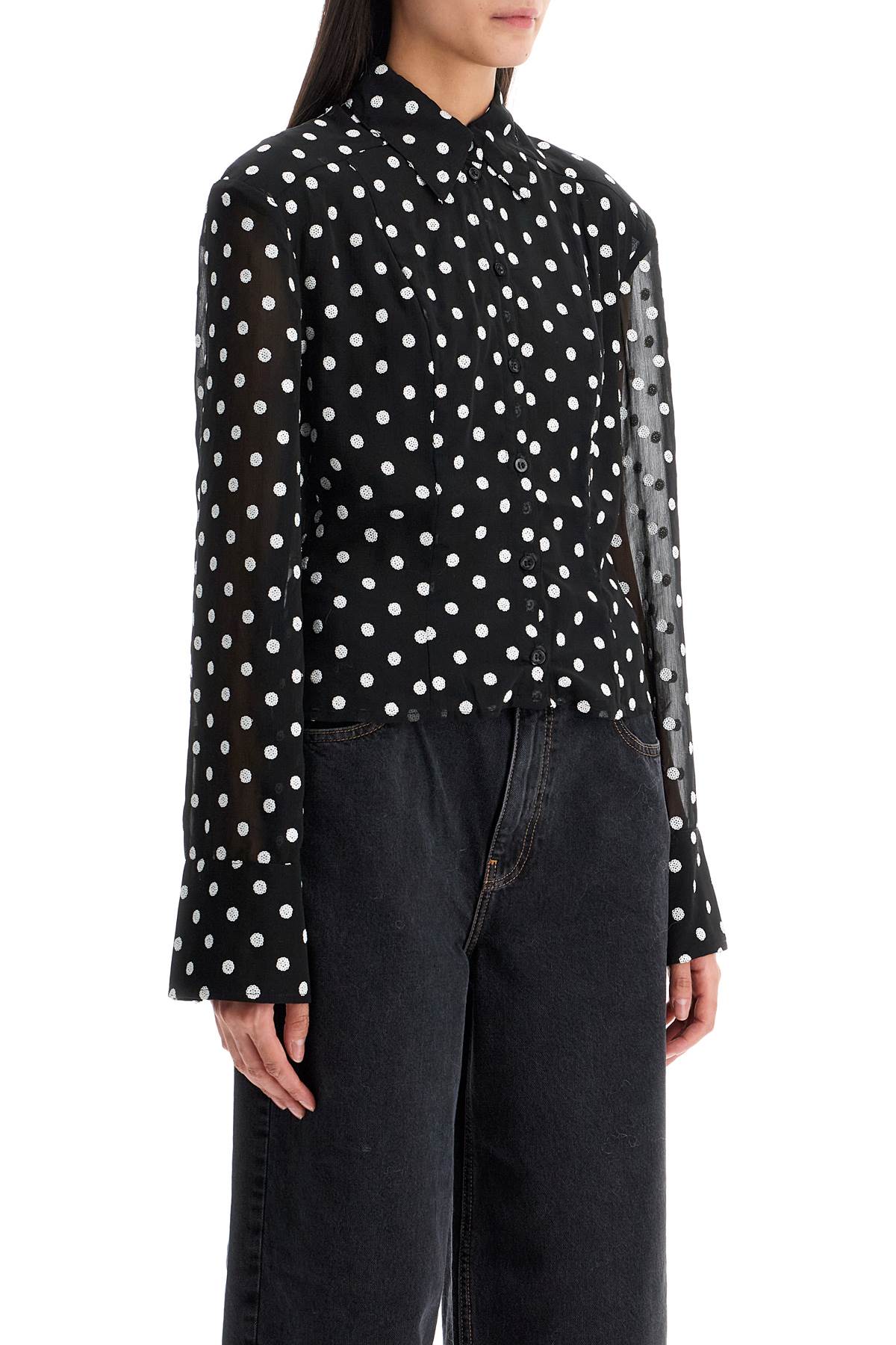 Rotate Rotate chiffon blouse with sequins