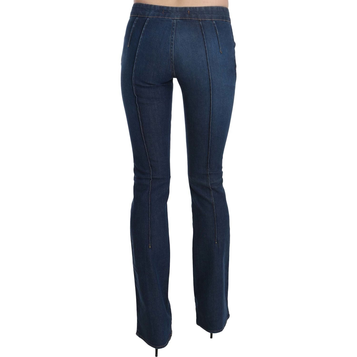 Just Cavalli Blue Low Waist Boot Cut Denim Pants Jeans