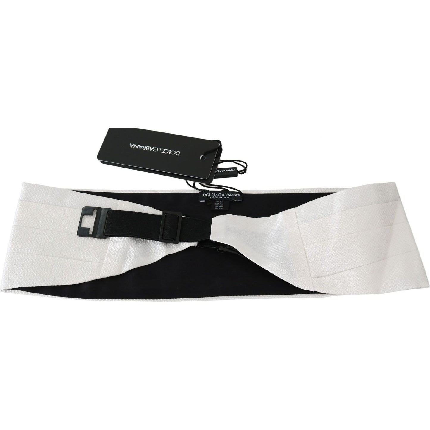 Dolce & Gabbana Elegant White Silk Cummerbund Dolce & Gabbana