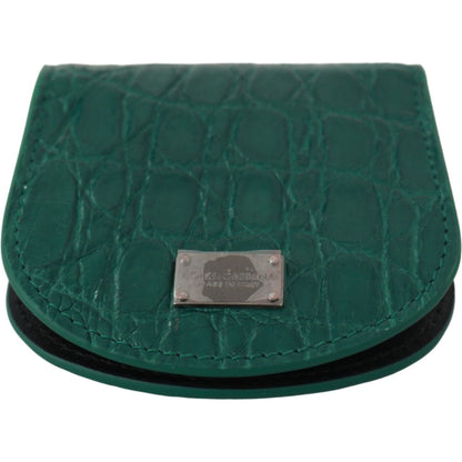 Dolce & Gabbana Green Exotic Skins Condom Case Holder Wallet