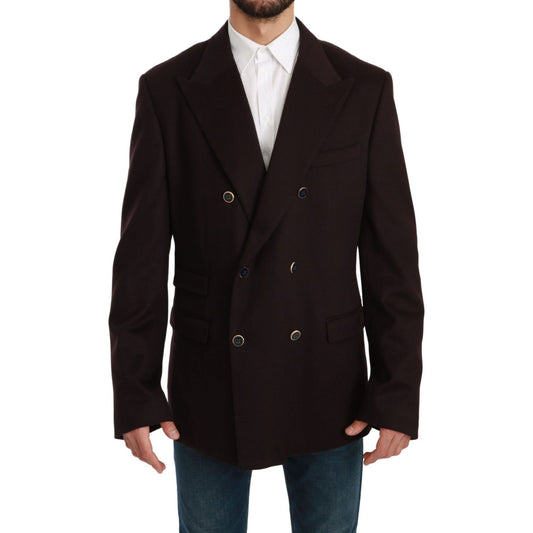 Dolce & Gabbana Bordeaux Cashmere Coat TAORMINA Blazer