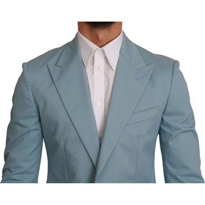 Dolce & Gabbana Blue Slim Fit Coat Jacket MARTINI Blazer