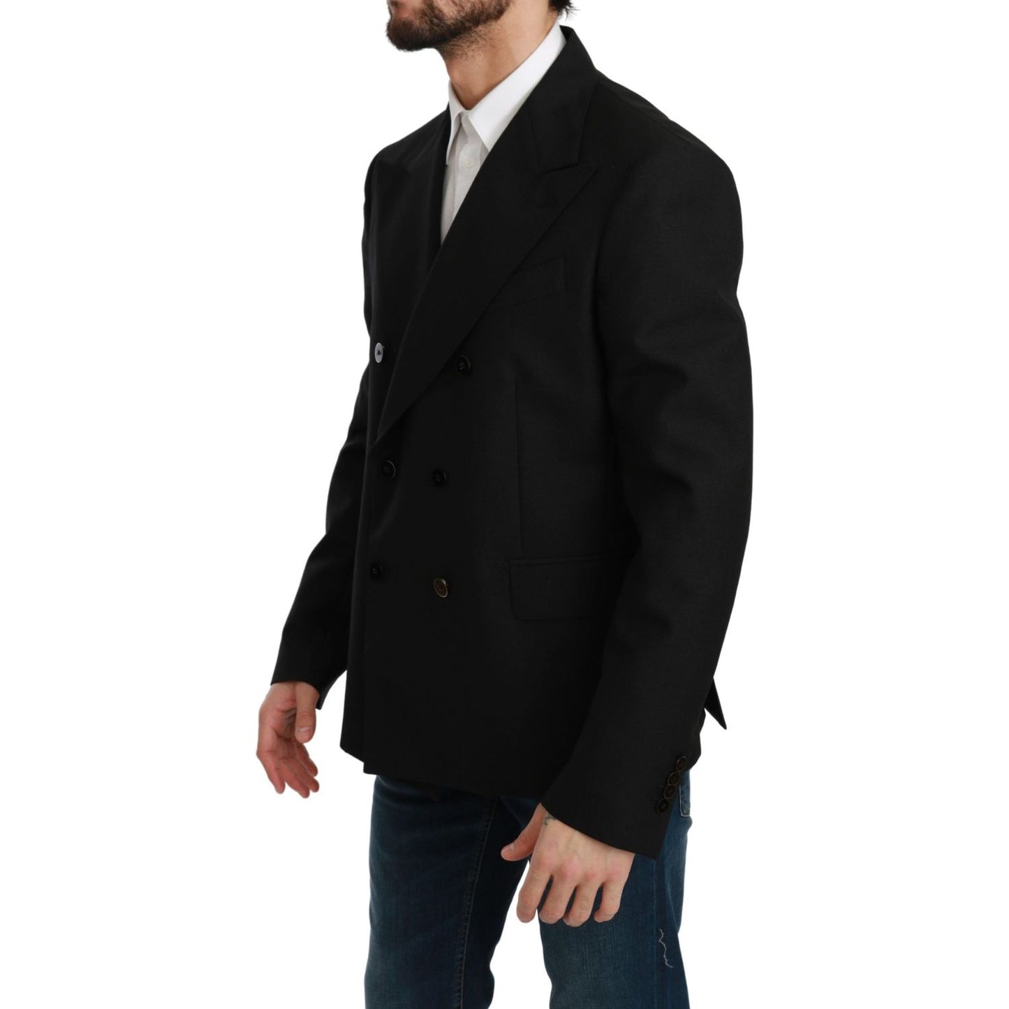 Dolce & Gabbana Elegant Black Slim Fit Formal Blazer Dolce & Gabbana