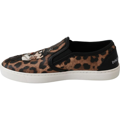 Dolce & Gabbana Leather Leopard #dgfamily Loafers Shoes