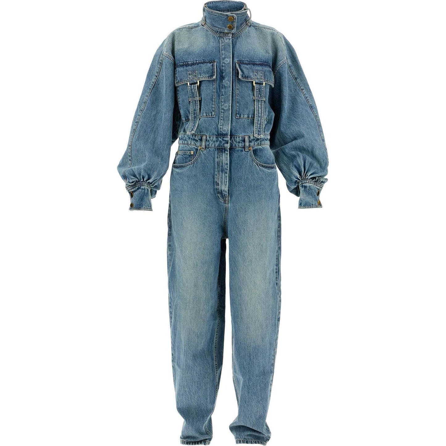 Zimmermann denim illustration overall jumpsuit Jumpsuits Zimmermann