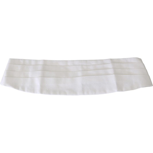 Dolce & Gabbana Elegant Silk White Cummerbund Dolce & Gabbana