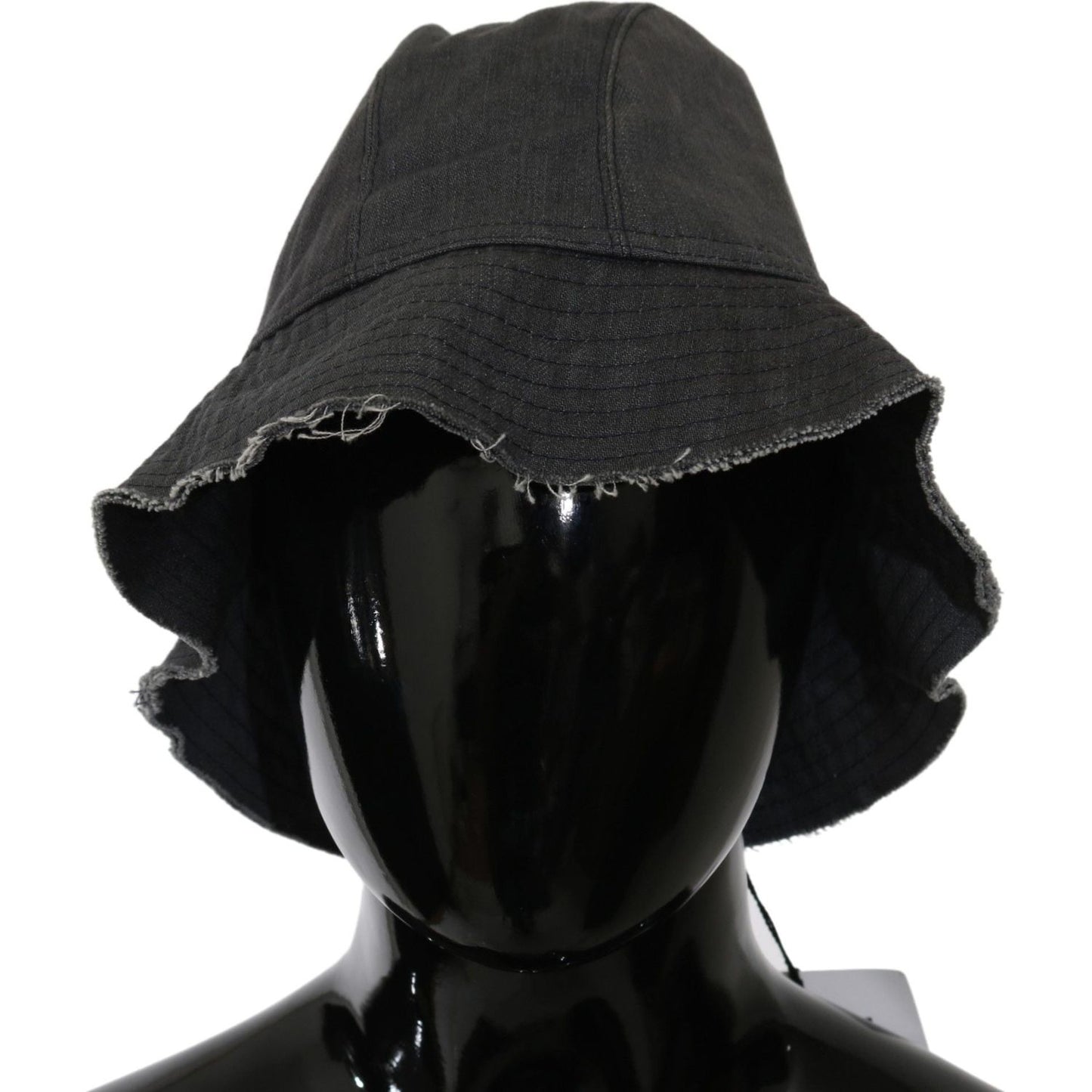 Costume National Black Washed Wide Brim Outdoor Bucket Hat