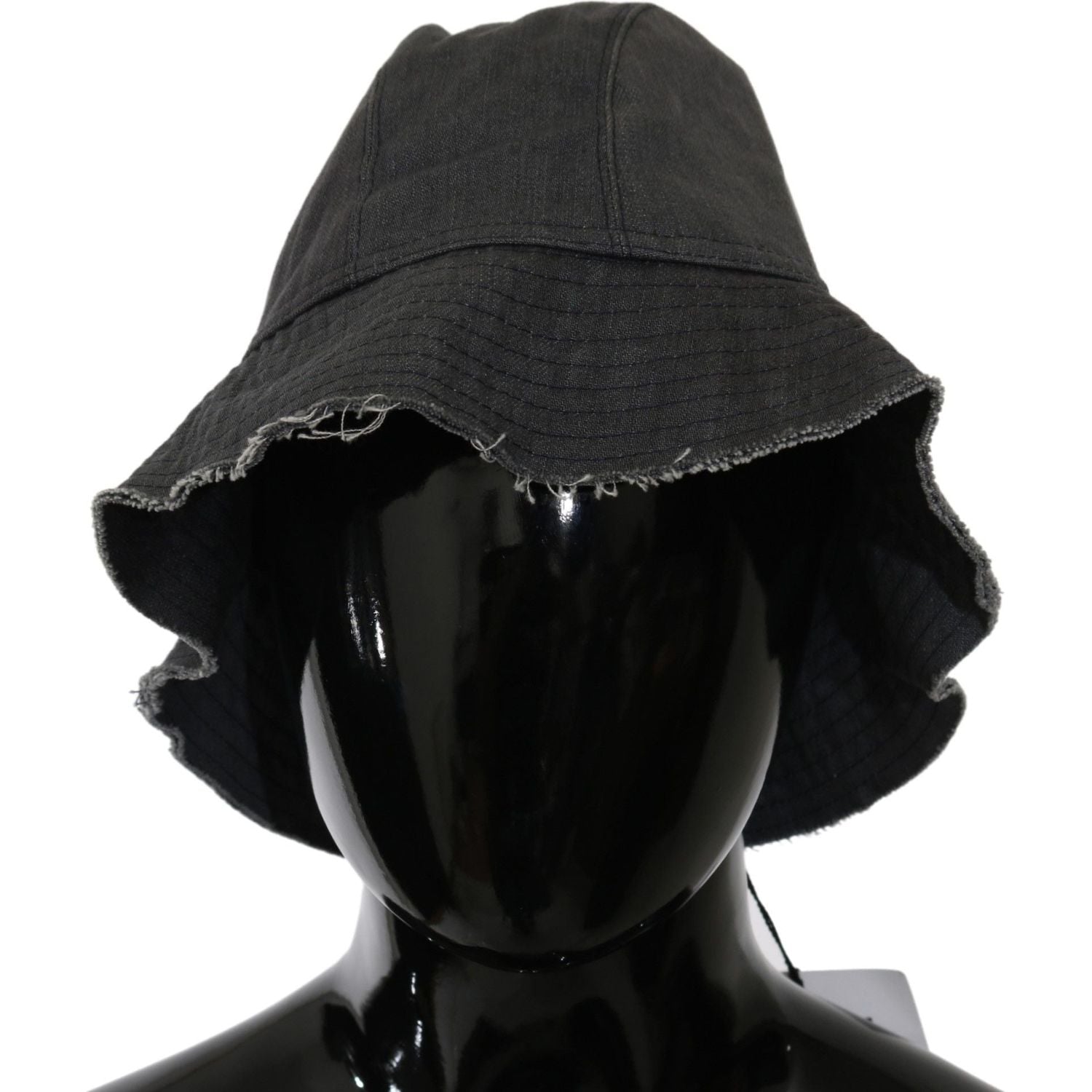 Costume National Black Washed Wide Brim Outdoor Bucket Hat