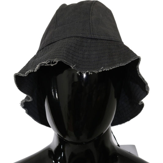 Costume National Black Washed Wide Brim Outdoor Bucket Hat