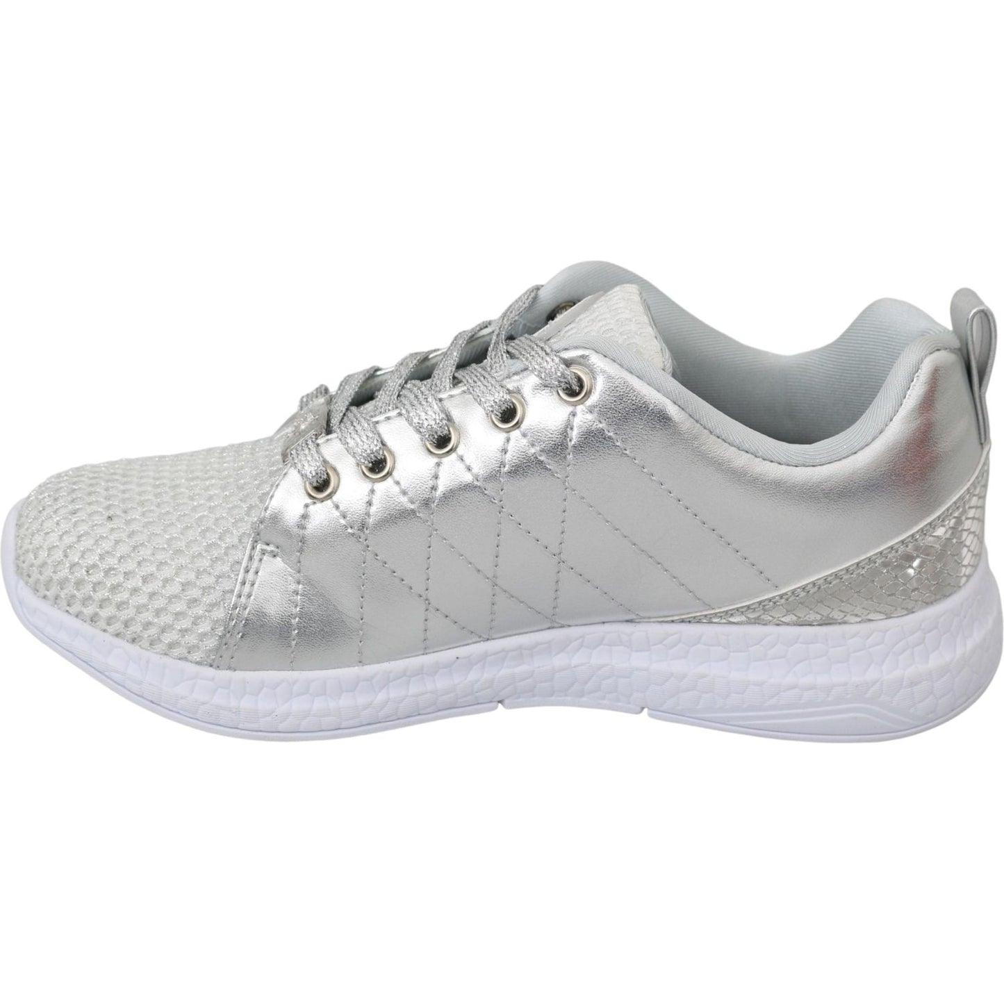 Philipp Plein Sleek Silver Sneakers for Trendsetters WOMAN SNEAKERS Philipp Plein