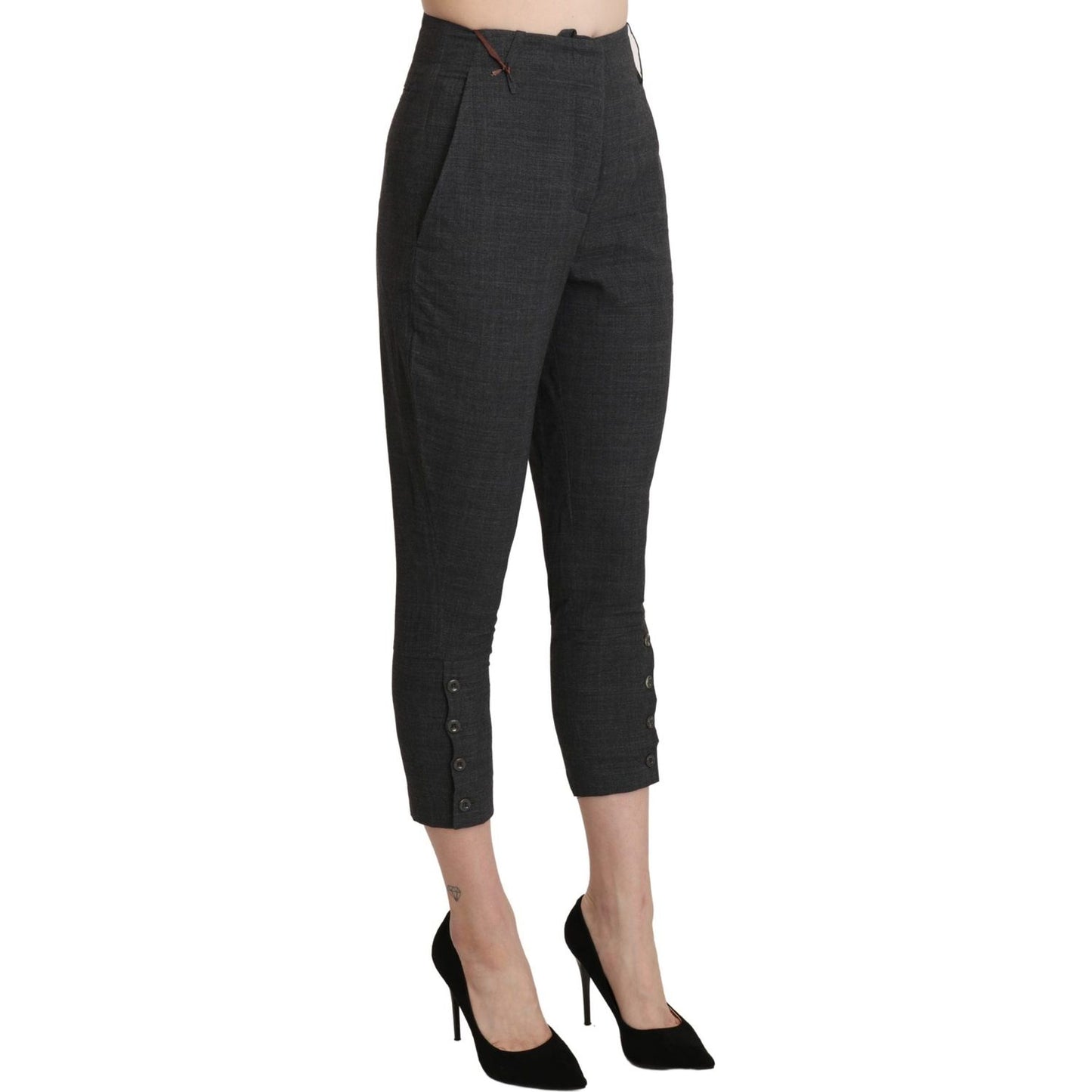 Ermanno Scervino Chic High Waist Capri Cropped Pants Ermanno Scervino