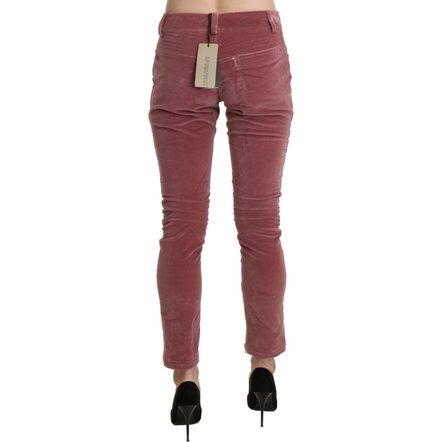 Ermanno Scervino Chic Red Mid Waist Skinny Trousers Ermanno Scervino