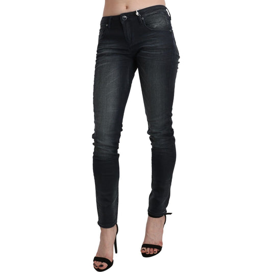 Acht Chic Blue Washed Skinny Denim Jeans Acht