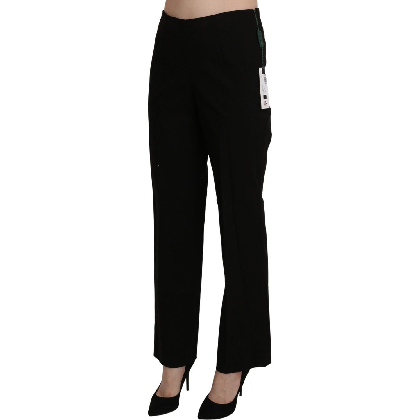 BENCIVENGA Elegant High Waist Straight Black Pants Jeans & Pants BENCIVENGA