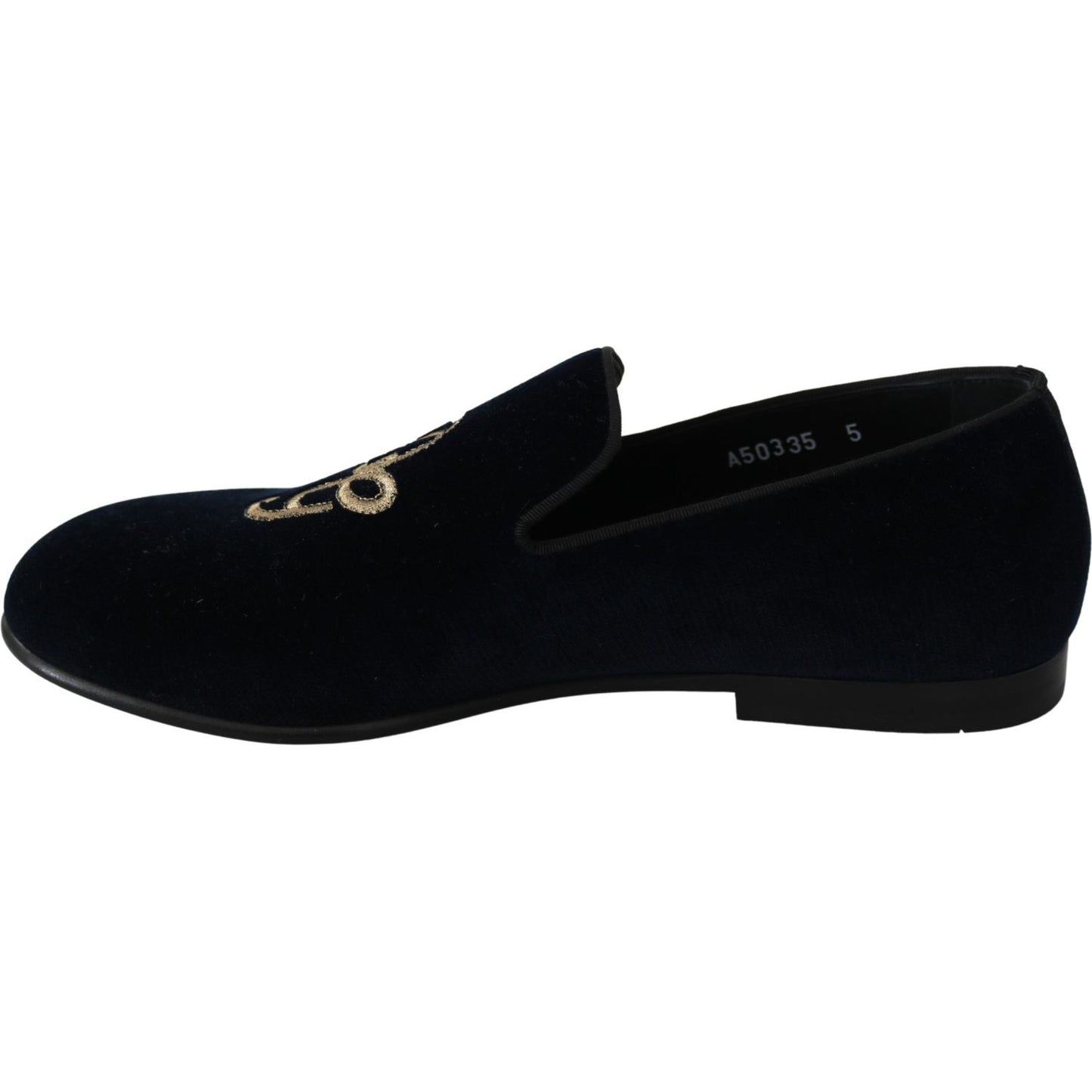 Dolce & Gabbana Elegant Blue Embroidered Loafers Dolce & Gabbana