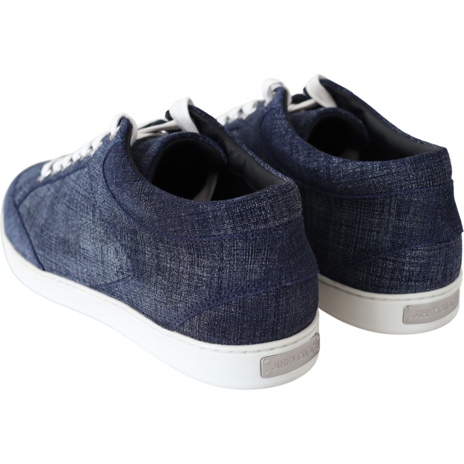 Jimmy Choo Chic Slip-On Blue Denim Suede Sneakers