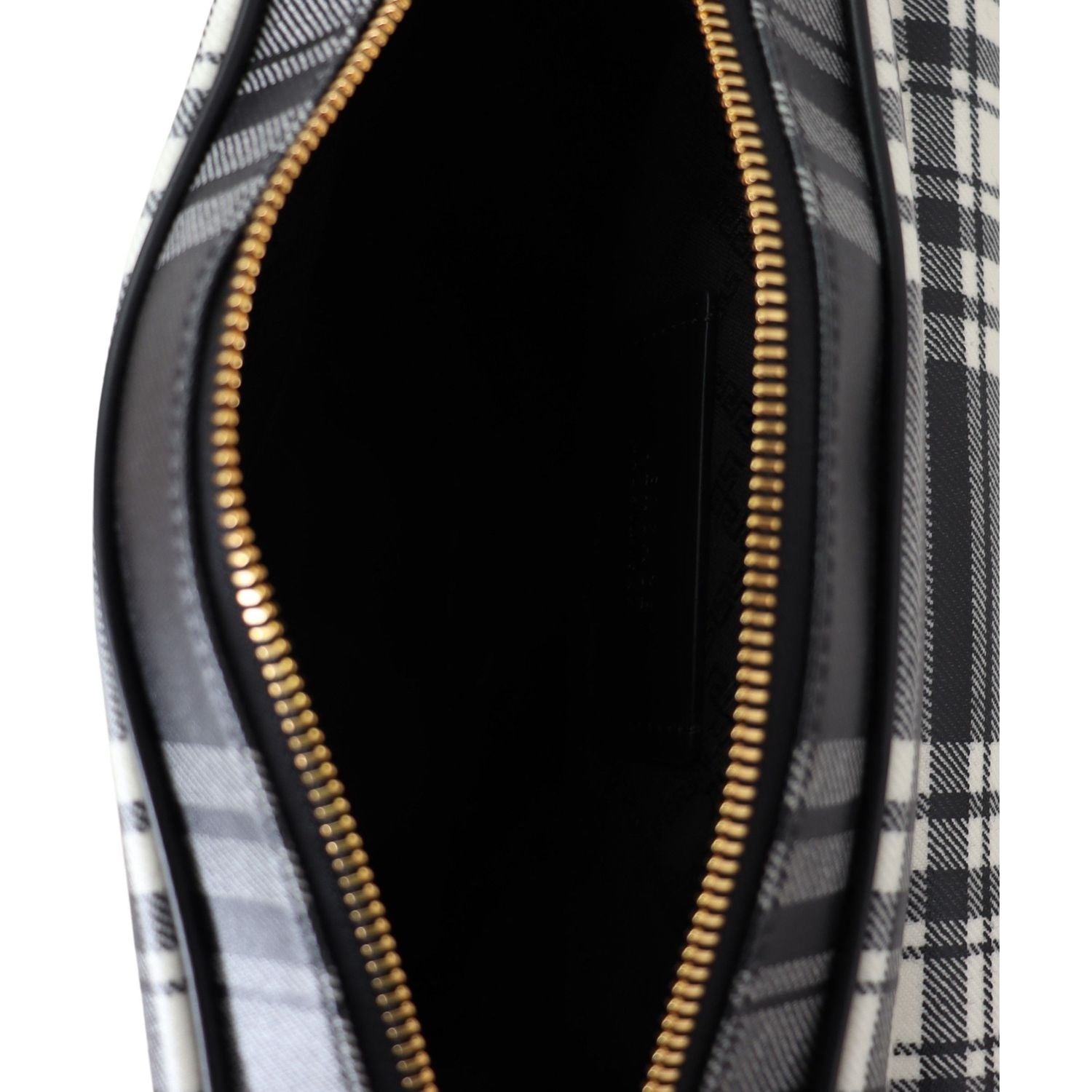 حقيبة كروس بودي أنيقة من الجلد باللون الرمادي من فيرساتشي