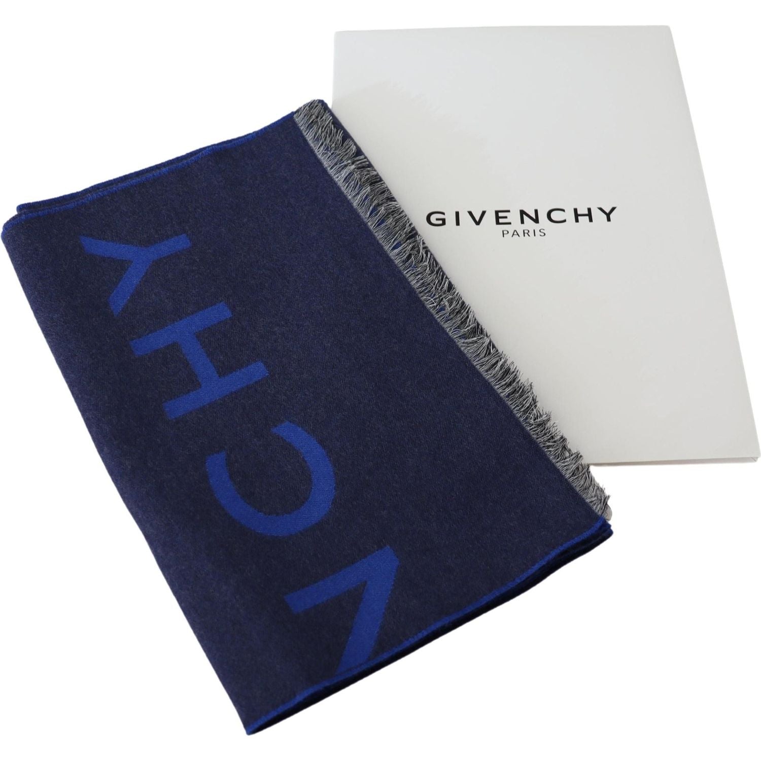 Givenchy Elegant Unisex Wool Silk Blend Scarf