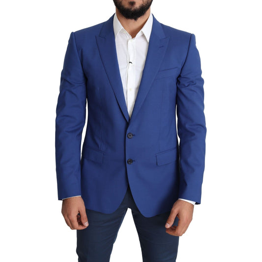 Dolce & Gabbana Exquisite Blue Wool Martini Blazer Jacket Dolce & Gabbana